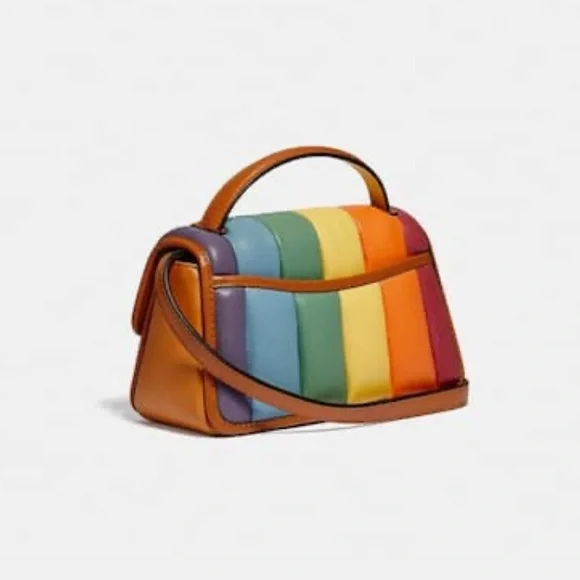 Coach Turnlock Clutch 20 with Rainbow Quilting - Picture 2 of 9